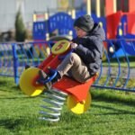 Jeu sur ressort Moto à sceller pour enfants