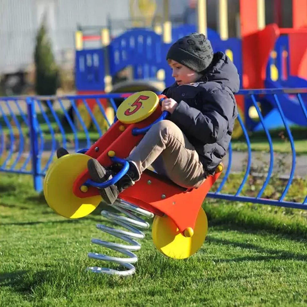 Jeu sur ressort Moto à sceller pour enfants (1) Jeu sur ressort Moto à sceller pour enfants